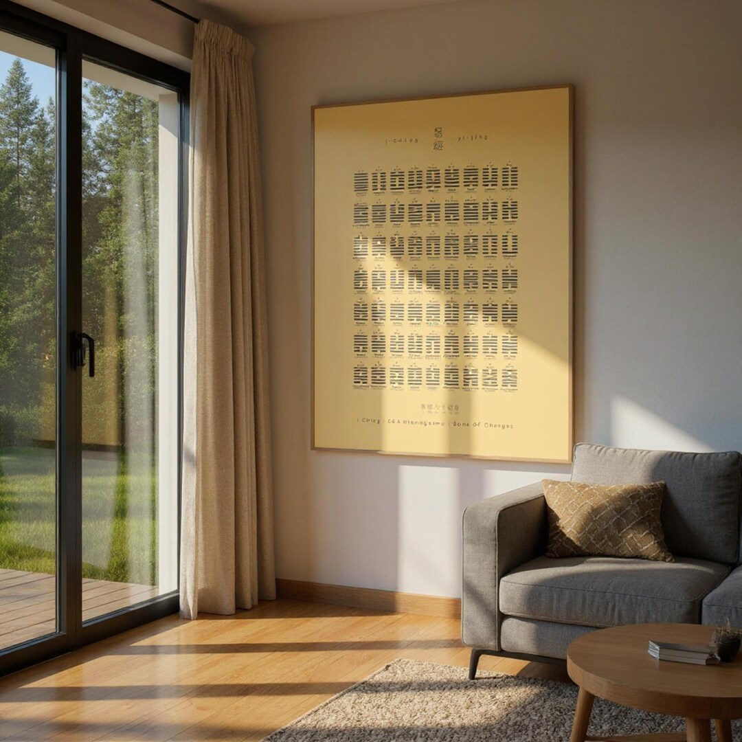 I Ching 64 Hexagrams Chart Poster Meditation Yoga Room Yijing Tao I Ching 64 Hexagrams Chart Poster Meditation Yoga Room Yijing Tao