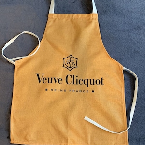 Veuve Clicquot Champagne Sommelier Bartender Chef Kitchen Apron Yellow Label