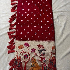Paithani Kota Bandhej with Stitched Saree blouse