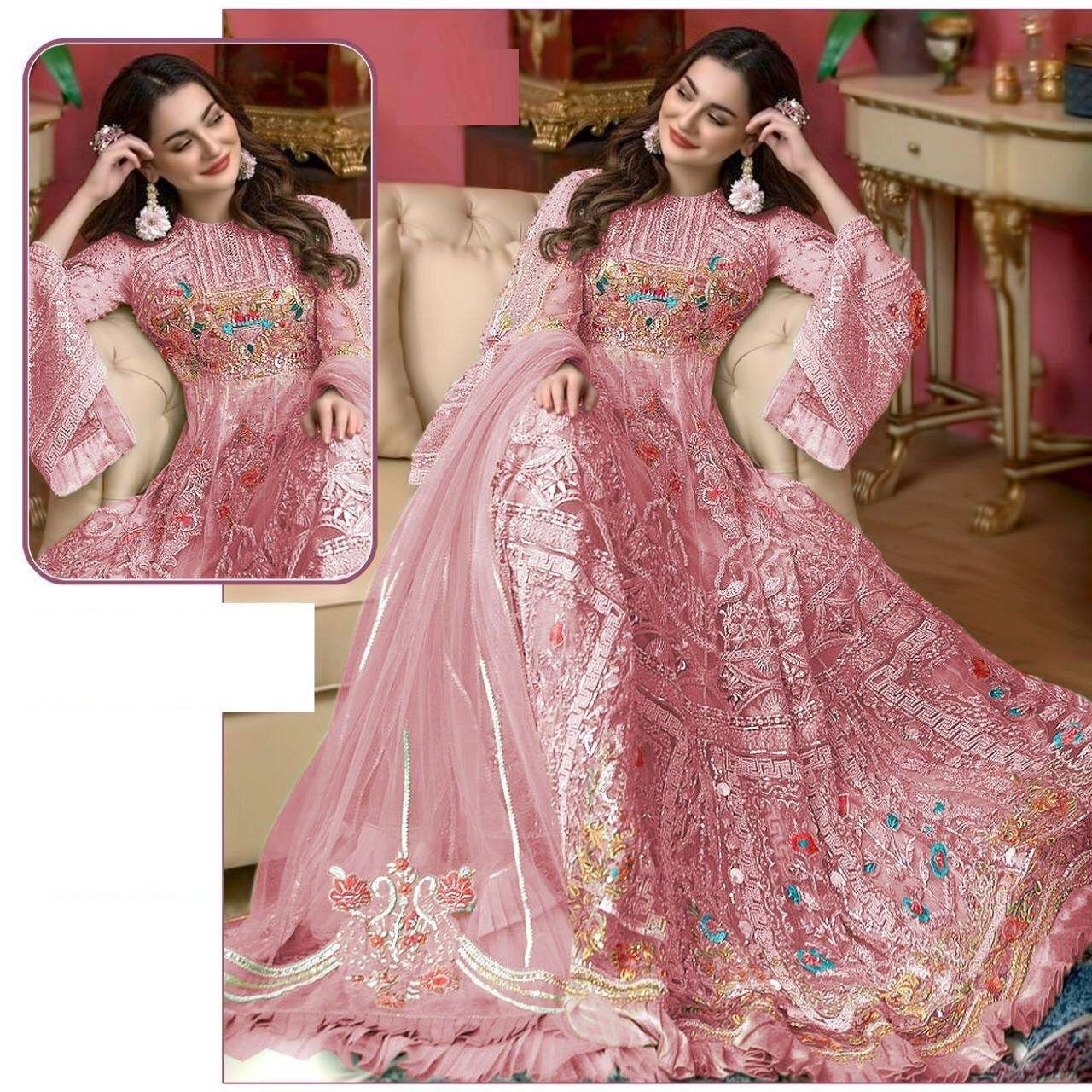Heavenly Baby Pink Colored Designer Gown, Anarkali salwar kameez | online  shopping | Anarkali dresses online