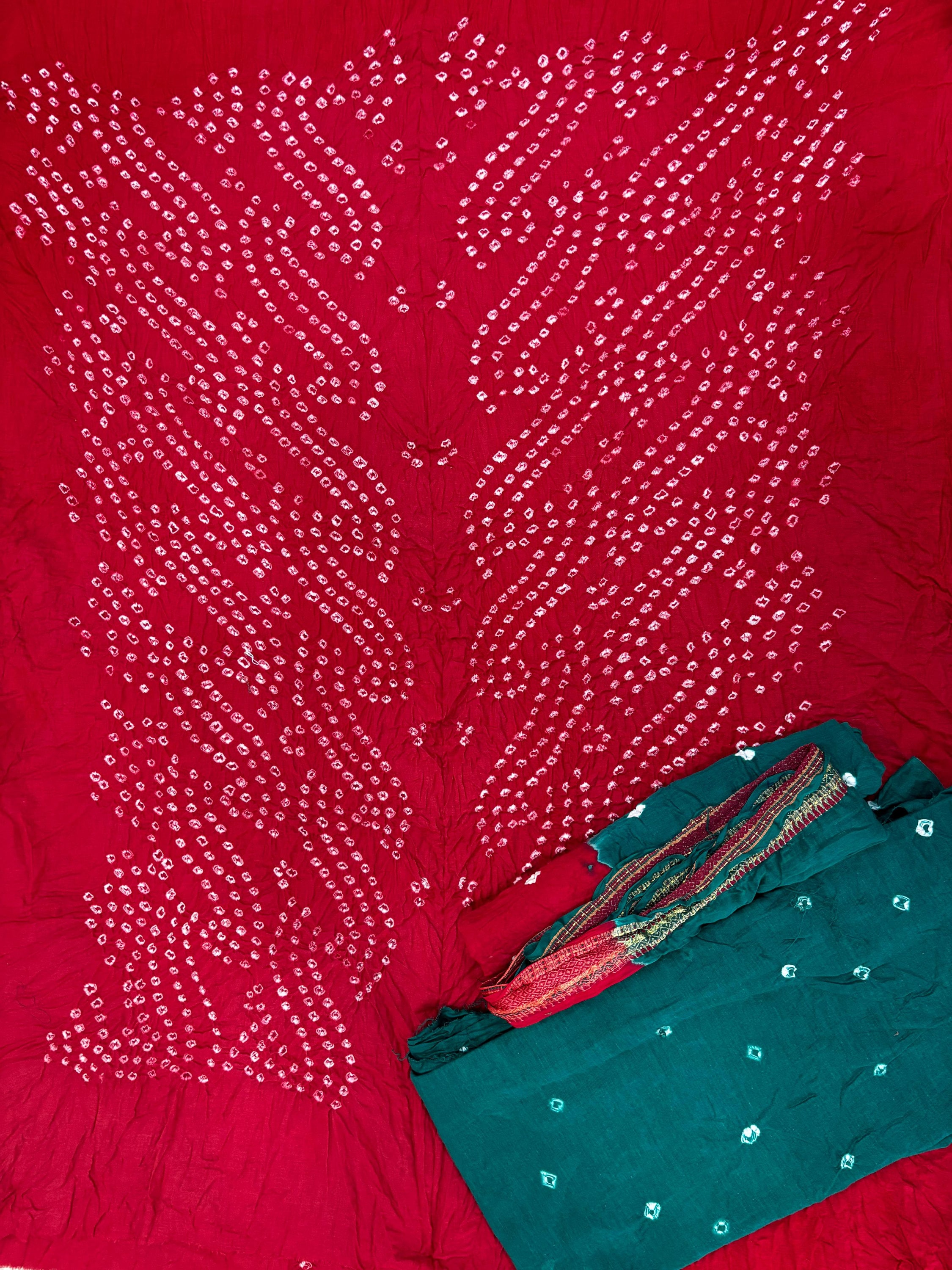 Handmade Bandhani Cotton Salwar Kameez, Handmade Handicraft Kacchi Work ...