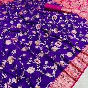 Heavy Banarasi Saree,Silk Saree,Rich Pallu Saree,Saree For USA,Indian Wedding Saree