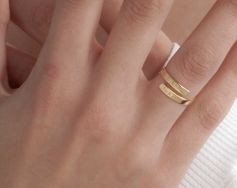 14K Solid Gold Double Name Ring, Two Names Personalized Ring, Engraved Two Name Ring, Couple Name Ring, Engagement Ring, Promise Ring