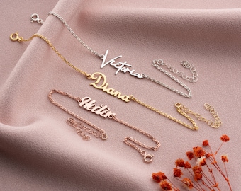 Personalized Name Bracelet, Custom Couple Name Bracelet, Custom Name Jewelryr, Nameplate Bracelet, Custom Name Bracelet, Mothers Day Gift