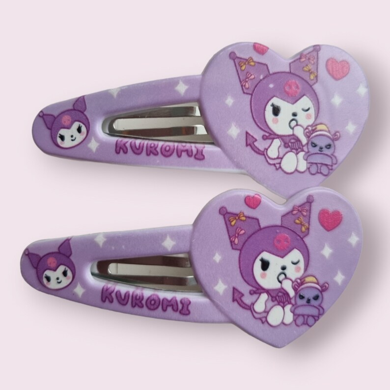 Sanrio Inspired Hair Clips Grips Kuromi Hair Clips My Etsy UK