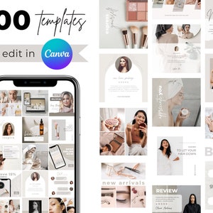 Ecommerce instagram templates, ig templates beauty, ecommerce social media templates, warm instagram post, engaging instagram post