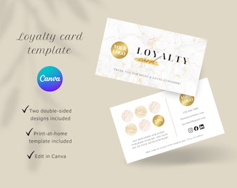 Loyalty card template, punch card, loyalty stamp card, beauty loyalty cards, editable template, lash tech cards, Reward Punch Card