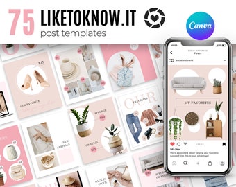 75 Neutral LTK Canva Templates | Influencer Collage Posts