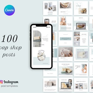 Ecommerce instagram templates, soap shop canva template, ecommerce social media templates, skincare instagram, engaging instagram post