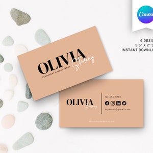 Plantilla de tarjeta de visita imprimible, contacto de plantilla de tarjeta de visita, descarga instantánea, tarjeta de llamada DIY, tarjeta editable, plantilla Canva