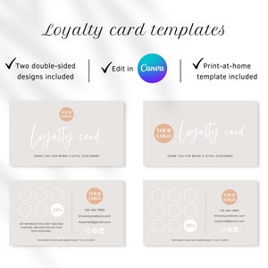 Loyalty card template, punch card, loyalty stamp card, beauty loyalty cards, editable template, lash tech cards, Reward Punch Card