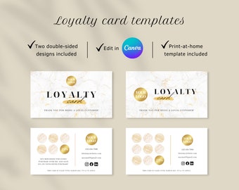 Loyalty card template, punch card, loyalty stamp card, beauty loyalty cards, editable template, lash tech cards, Reward Punch Card