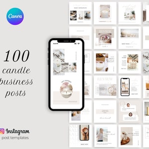 Modelli di post per candele su Instagram/Post sui social media Attività di candele/Modello per attività di candele/Post su Instagram di Candlemaker
