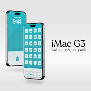 Classic iMac G3 iOS 18 Icons & Wallpaper Pack, Retro, Rainbow, Aesthetic Wallpaper (DIGITAL DOWNLOAD)