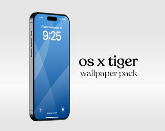 Classic OS X Tiger Wallpaper Pack, Retro, Aesthetic Wallpaper (DIGITAL DOWNLOAD)