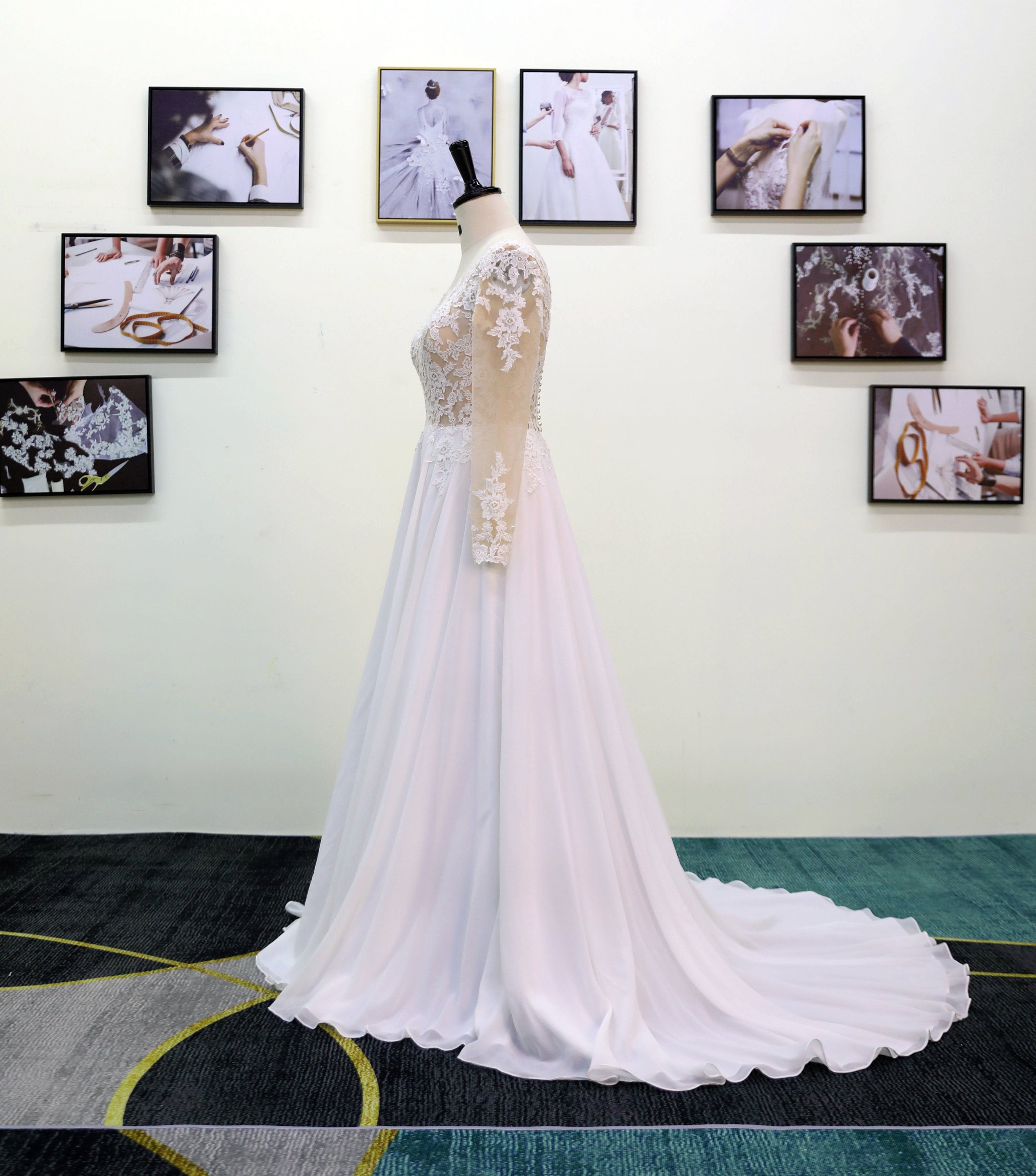 women's a line dress midi dress Ivory Sparkle Tulle A-Line Wedding Dress with Sweetheart Neckline & Chapel  Train – W2252 – vigocouture