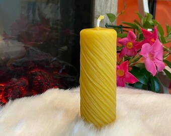 Fluted pillar candle