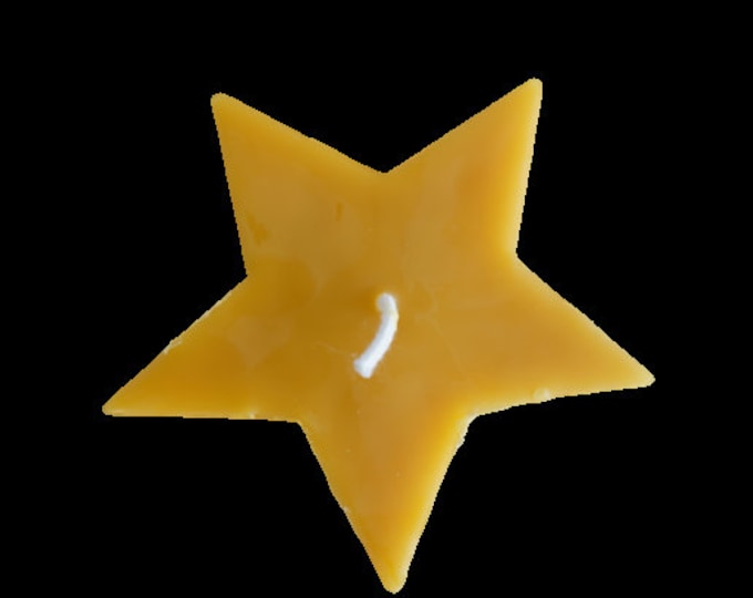 Large Star Beeswax Candle