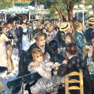 Dance at Moulin de la Galette - Counted Cross Stitch Classic Painting Pattern / Pierre-Auguste Renoir / Famous Artwork / Impressionism / PDF