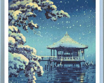 田杉 競、雪霽れて（黒姫山）、希少・額装用画版、高級額装付 田杉 競、雪霽れて（黒姫山）、希少・額装用画版、高級額装付