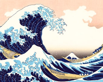 神奈川沖浪裏のクロスステッチパターン、日本美術、富士山（PDF