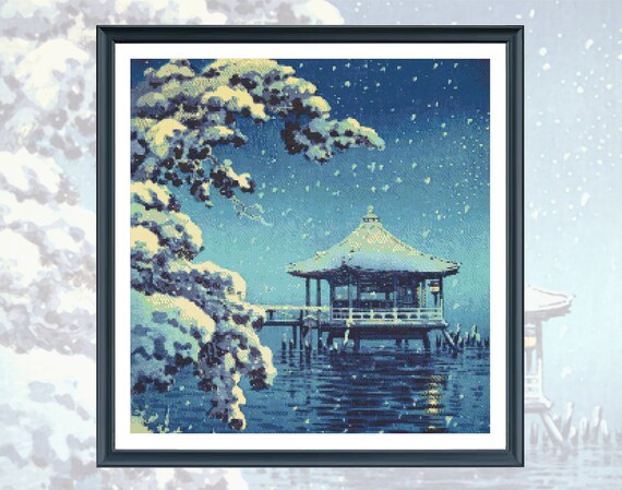 雪景色　lithograph 雪景色　lithograph