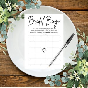 IMPRESO, Bingo nupcial, Juego de despedida de soltera, Divertido juego de despedida de soltera