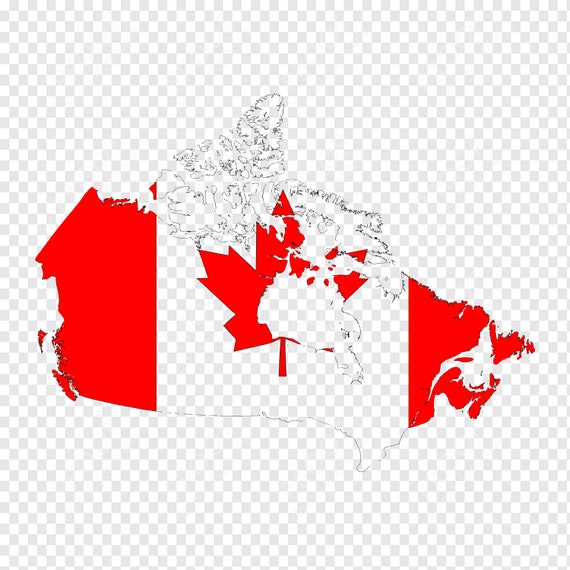 Map of Canada SVG Canada Flag Cut File Sublimation Canada - Etsy