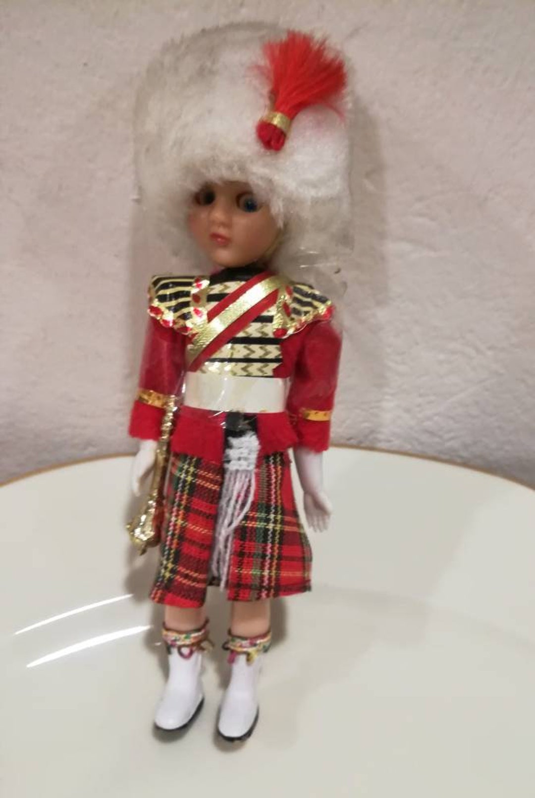 Vintage Toy Soldier Doll From the British Royal Guard With Blinking