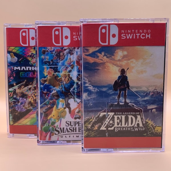 Switch Cassette Game Case | Nintendo Switch Cartridge Holder | Custom Box Art