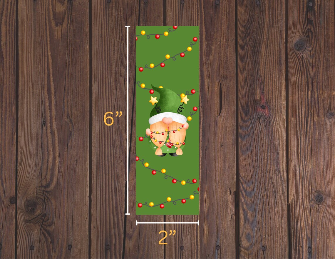 Printable Christmas Bookmarks Gifts for Book Lovers Gnome Etsy