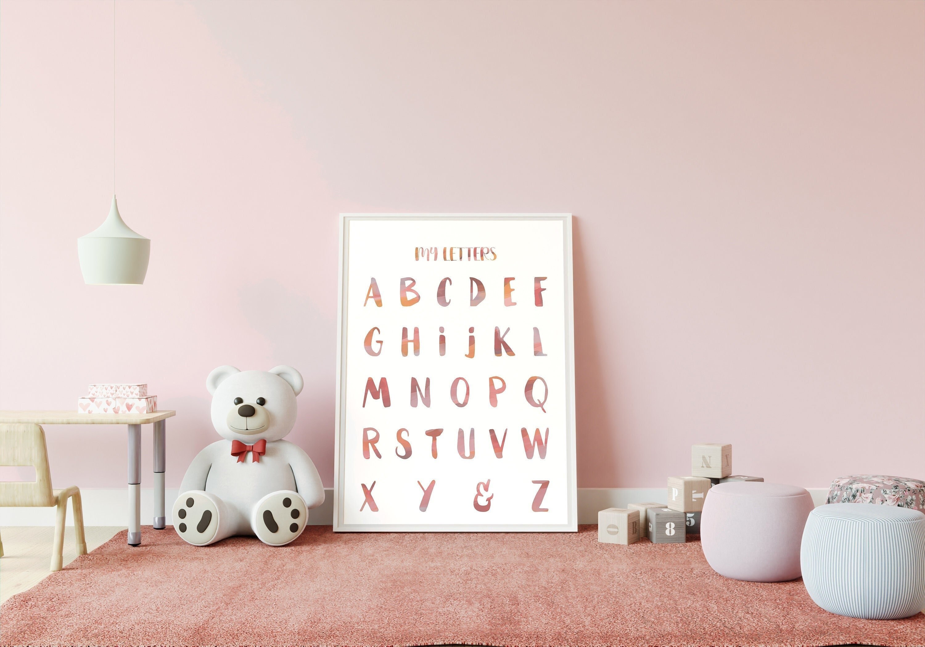 Educational Prints, Preschool Poster, Homeschool Wall Art, Colorful ...
