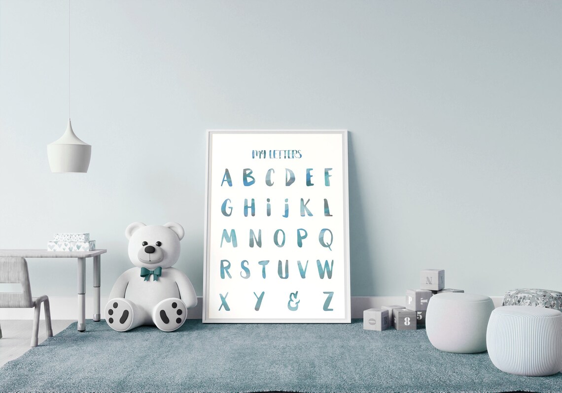 Abc Printable Montessori Wall Art Educational Prints - Etsy