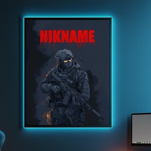 Custom Call of Duty/battlefield Poster With Your Gamer Tag Personalized ...