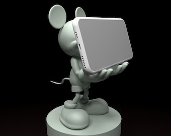 Supporto per controller di Topolino (file STL) | Supporto per telefono, supporto per joystick, decorazione per scrivania da gioco, stampa 3D | Regalo Disney Topolino