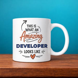Developer Mug | Amazing Developer Gift | Developer Coffee Cup | Tech Professional | Programmer Gift | Coworker Appreciation | Developer Birt