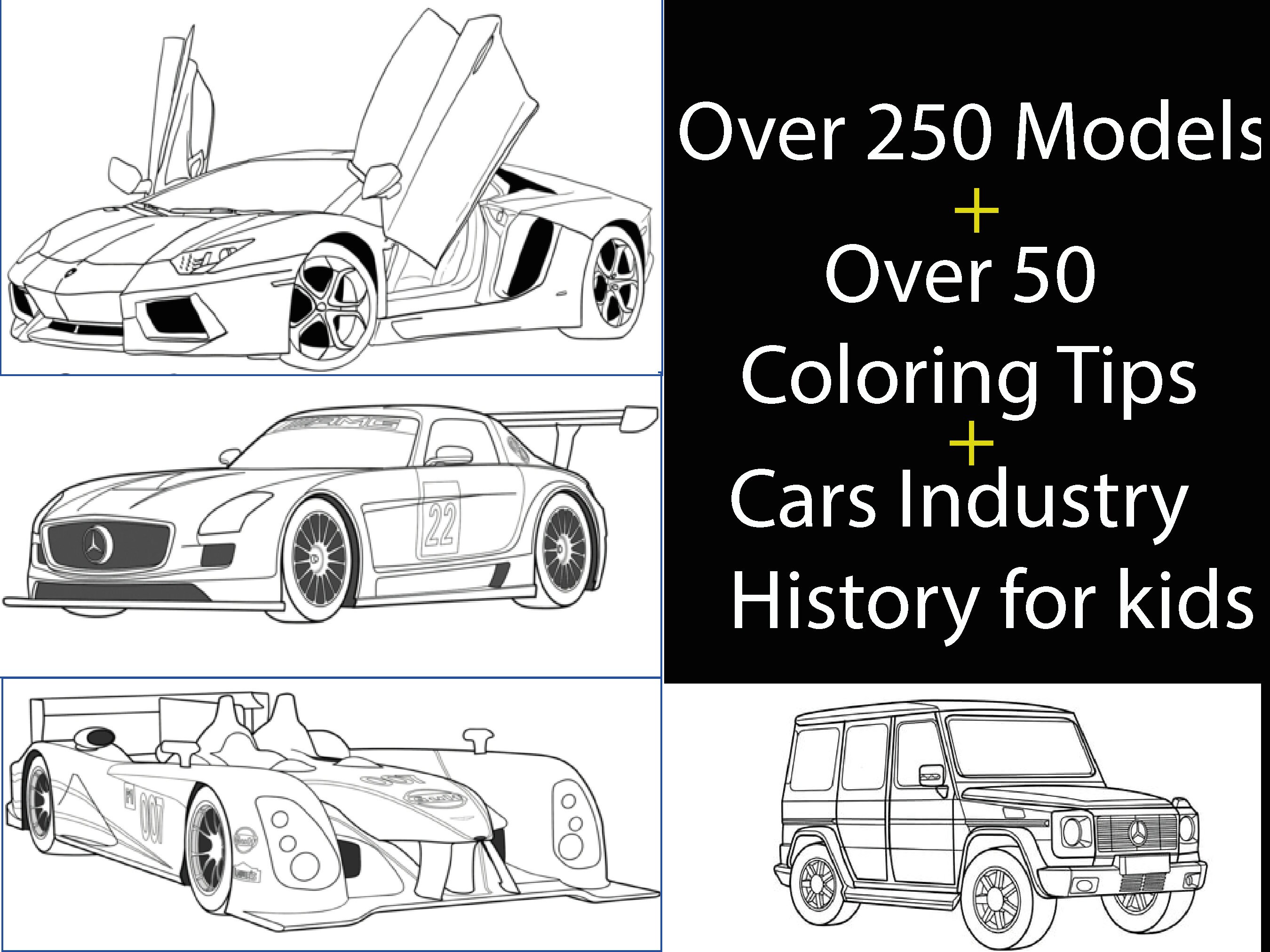 Colorful Cars Coloring Pages for Kids Instant Download - Etsy UK