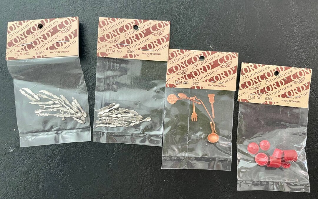 Vintage Dollhouse Concord Miniatures Kitchenware Sets New in Etsy