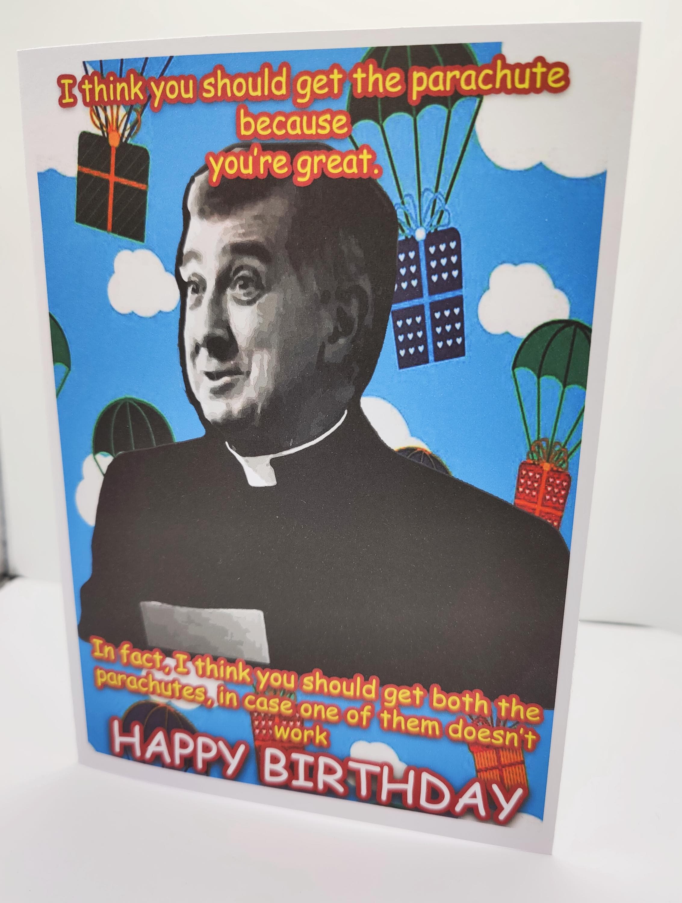 Grappige vader Ted Parachute-verjaardagskaart---Vader Joe--- Beide de  parachutes-grapreferentie---Gefeliciteerd - Etsy België, image size:2266x3000