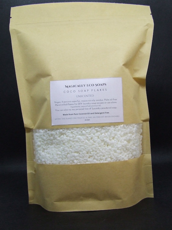 Coconut Soap Flakes 0% Superfat High Cleaning Power 