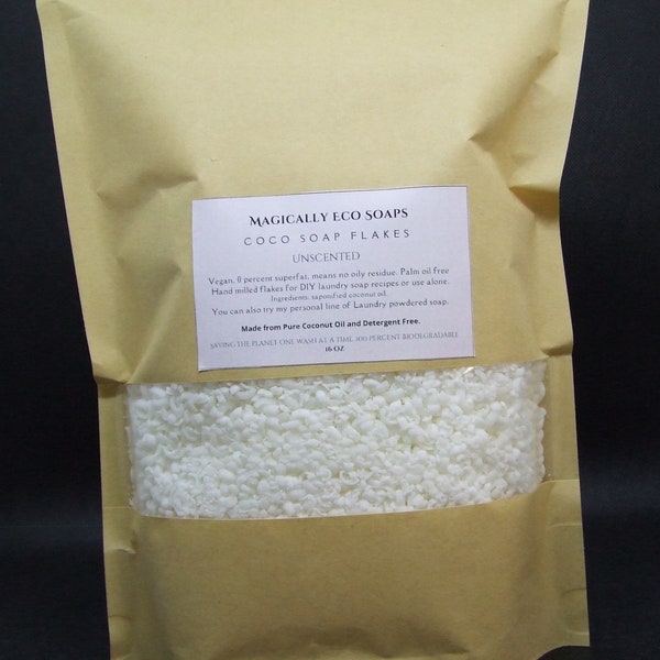 Coconut oil Soap Flakes (0% superfat high cleaning power)