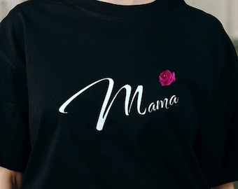 Mama (rose) - Unisex Short Sleeve Tee, tshirt, women's t-shirts, original, fun, creative tee, symbolic, gift idea t shirt, perfect gift