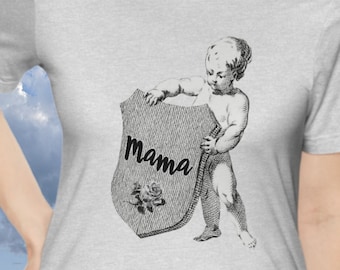 Mama (shield) - Unisex Jersey Short Sleeve Tee, t shirt, tshirt, t-shirt for her, women's t-shirts, original t-shirt, fun t-shirt, gift idea