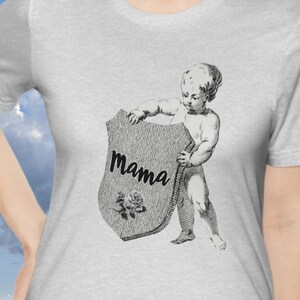 Mama (shield) - Unisex Jersey Short Sleeve Tee, t shirt, tshirt, t-shirt for her, women&#39;s t-shirts, original t-shirt, fun t-shirt, gift idea