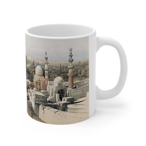 Looking west in Cairo - Ceramic Mug 11oz, Coffee Mugs, Symbolic Mug, Drink, Barware, Drinkware, gift idea, Mugs, C handle, perfect gift