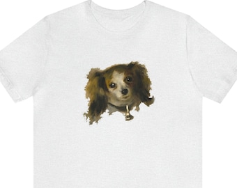 Tête de chien par Renoir - T-shirt à manches courtes en jersey unisexe, t-shirt, t-shirt, t-shirt pour lui, t-shirt pour elle