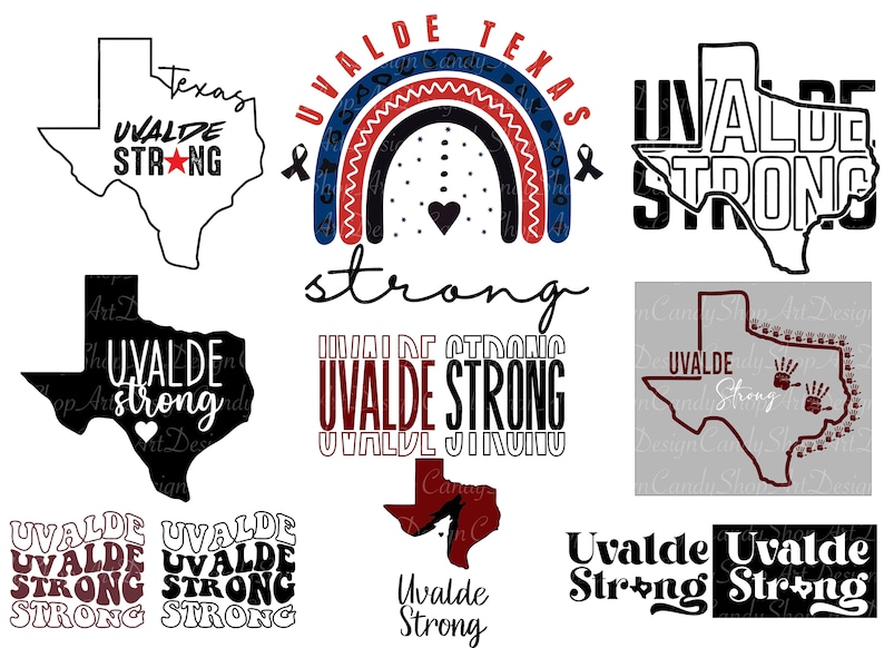 Uvalde Strong Svg Png Dxf Files Uvalde Texas Strong Bundle Etsy