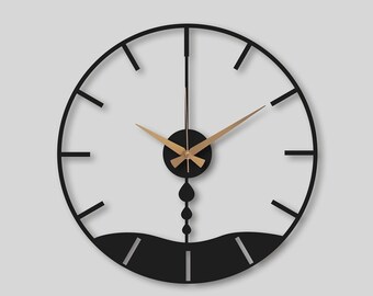 Water Drop Metal Wall Clock, Extra Large, Modern Art Decor