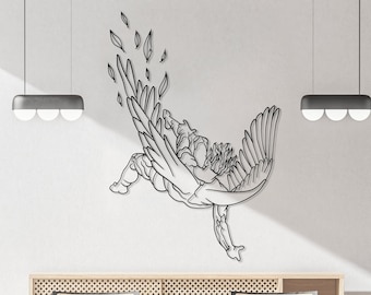 Icarus Metal Wall Art, Greek Mythology Decor