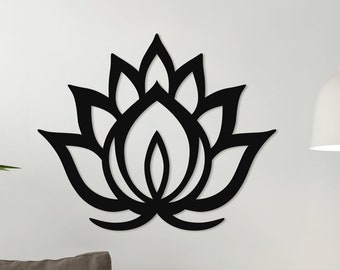 Mandala Metal Wall Art, Lotus Flower Wall Decor, Gold Boho Wall Decor, Spiritual Wall Art, Lotus Mandala Metal Wall Art, Zen Metal Wall Art